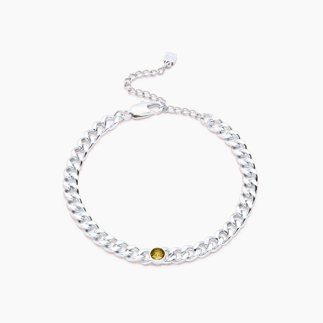 Curb Chain Bracelet with Birthstone