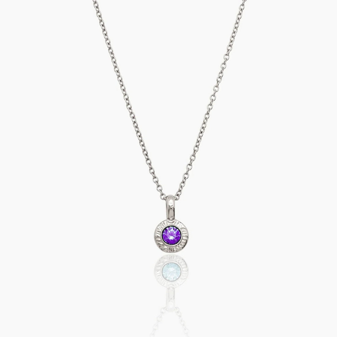 Necklace with Crushed Birthstone Pendant