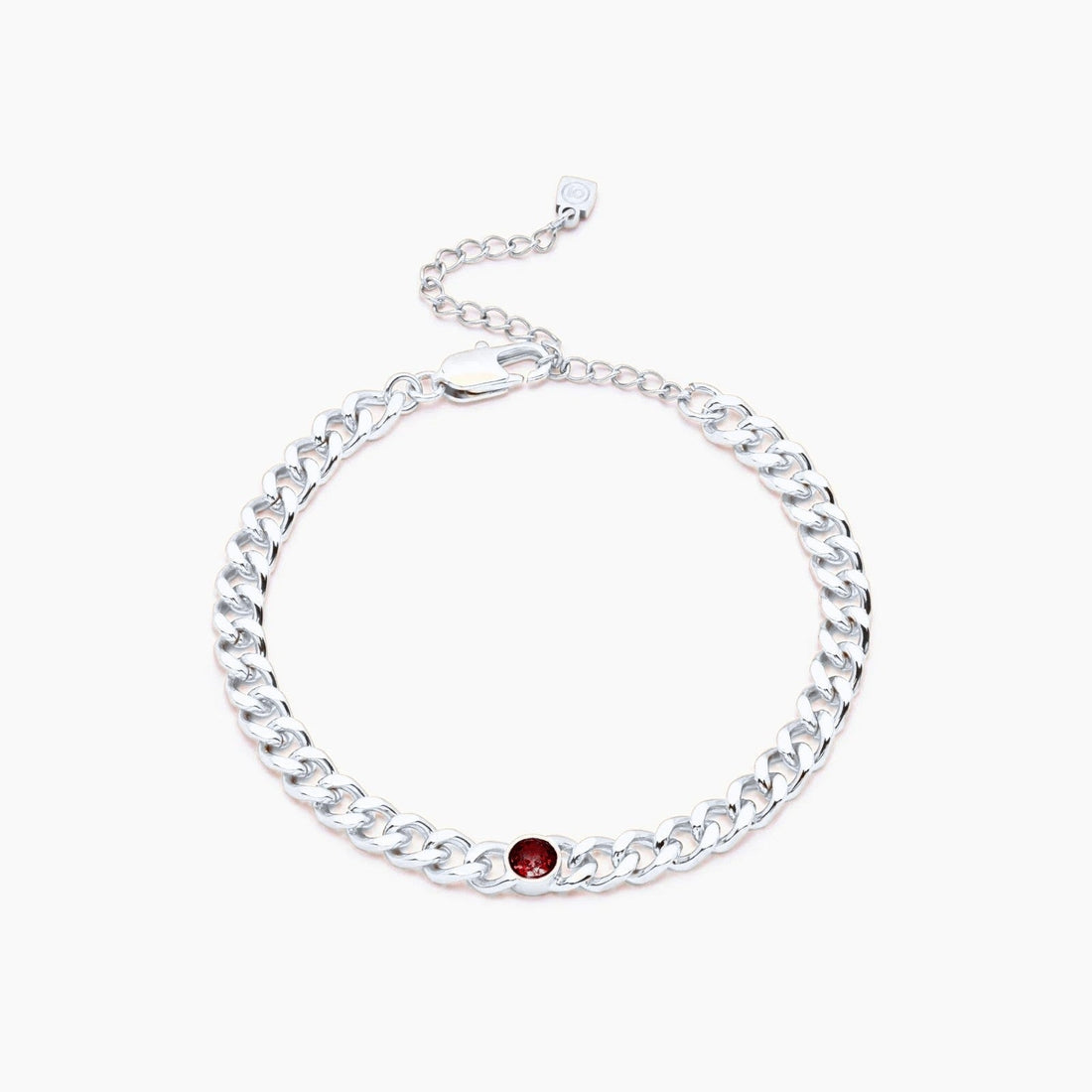 Curb Chain Bracelet with Birthstone