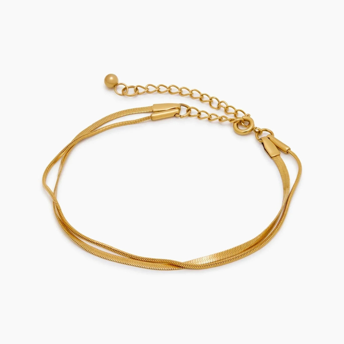 Layered Double Snake Chain Bracelet