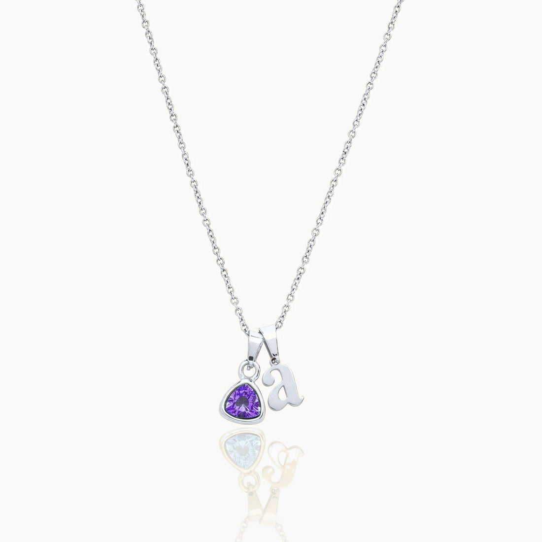 By Heart Initial and Birthstone Necklace