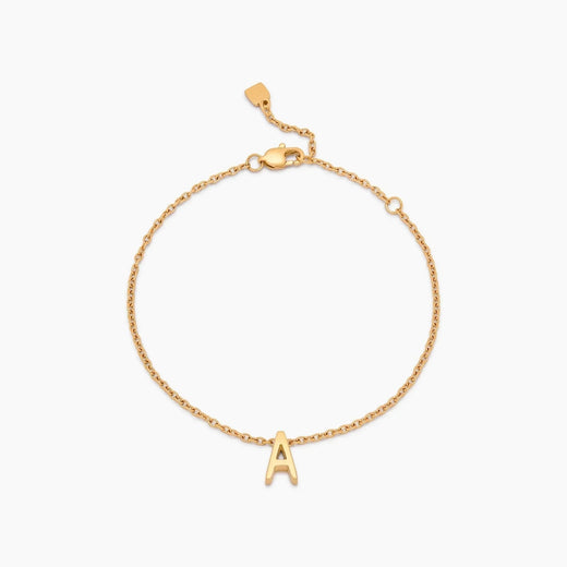 Delicate Bracelet with Initial Charm