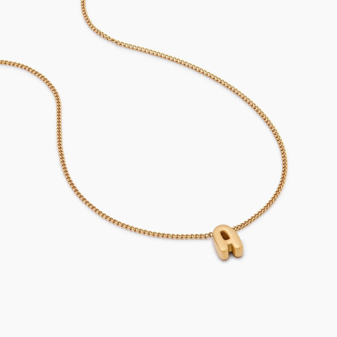 Necklace with Bubble Initial Charm