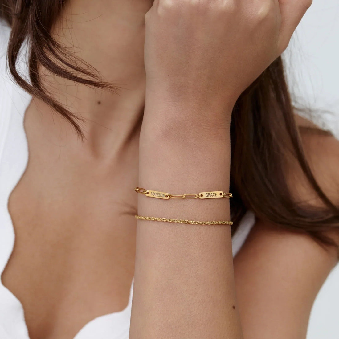 Paperclip Bracelet with Multiple Names