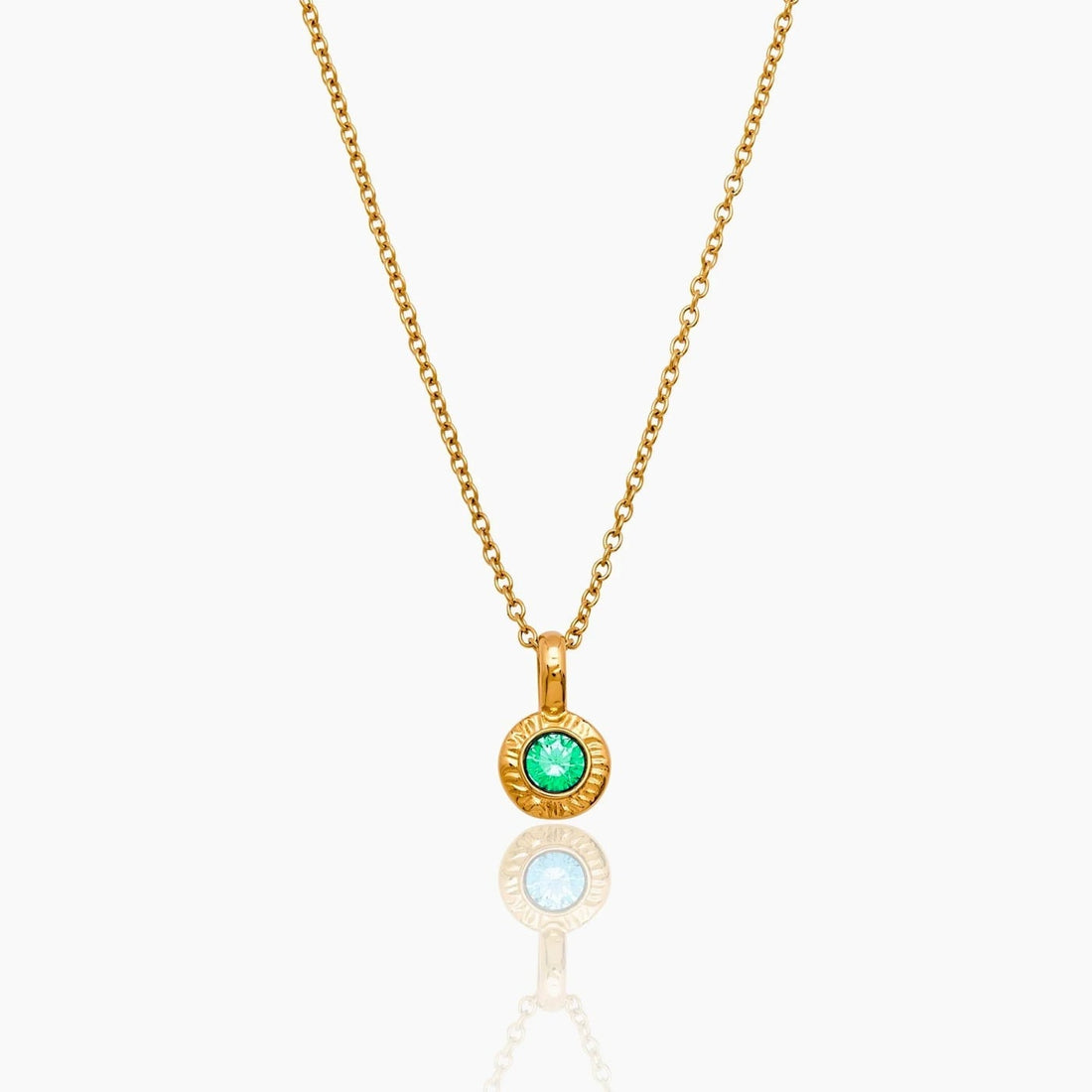 Necklace with Crushed Birthstone Pendant