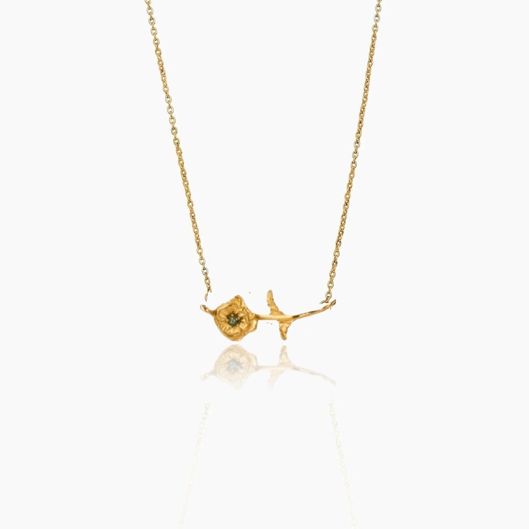 Delicate Necklace with Birth Flower