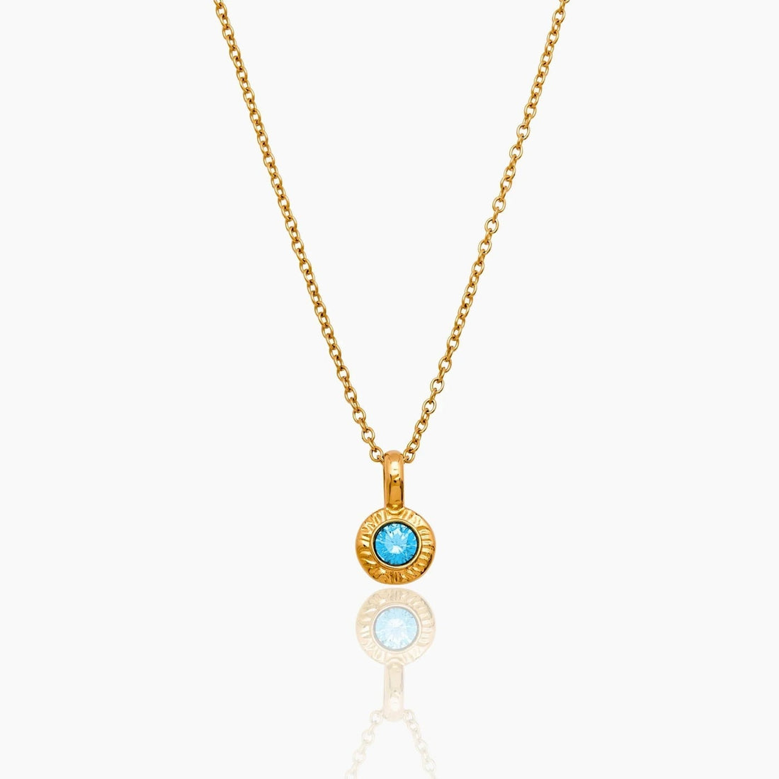 Necklace with Crushed Birthstone Pendant