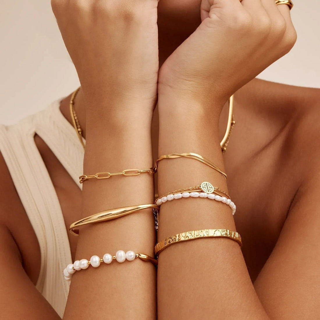 Dune Open Gold Bracelet