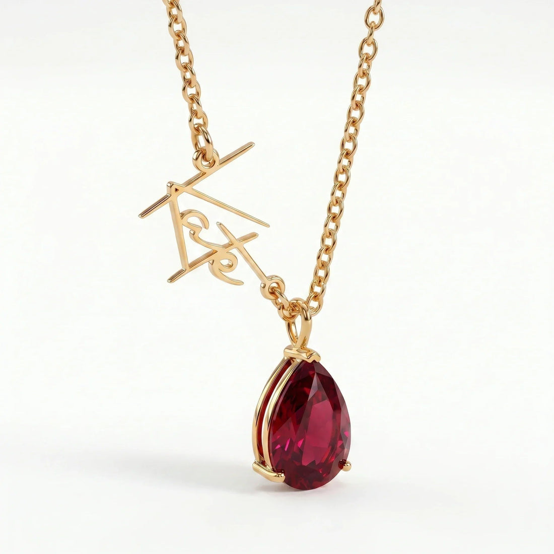 Signature Name Necklace with Birthstone