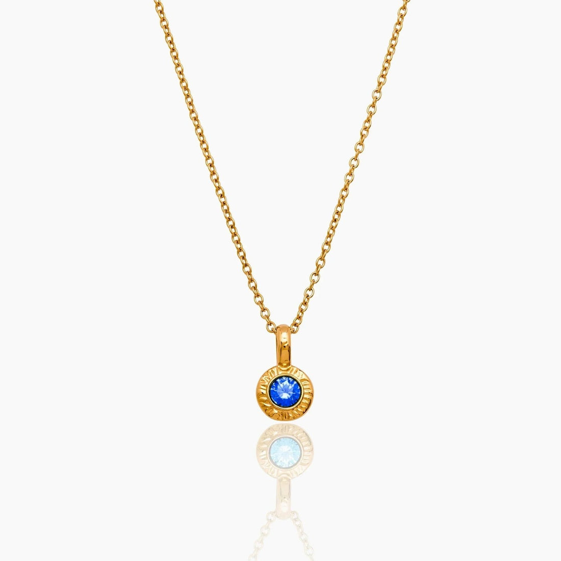 Necklace with Crushed Birthstone Pendant