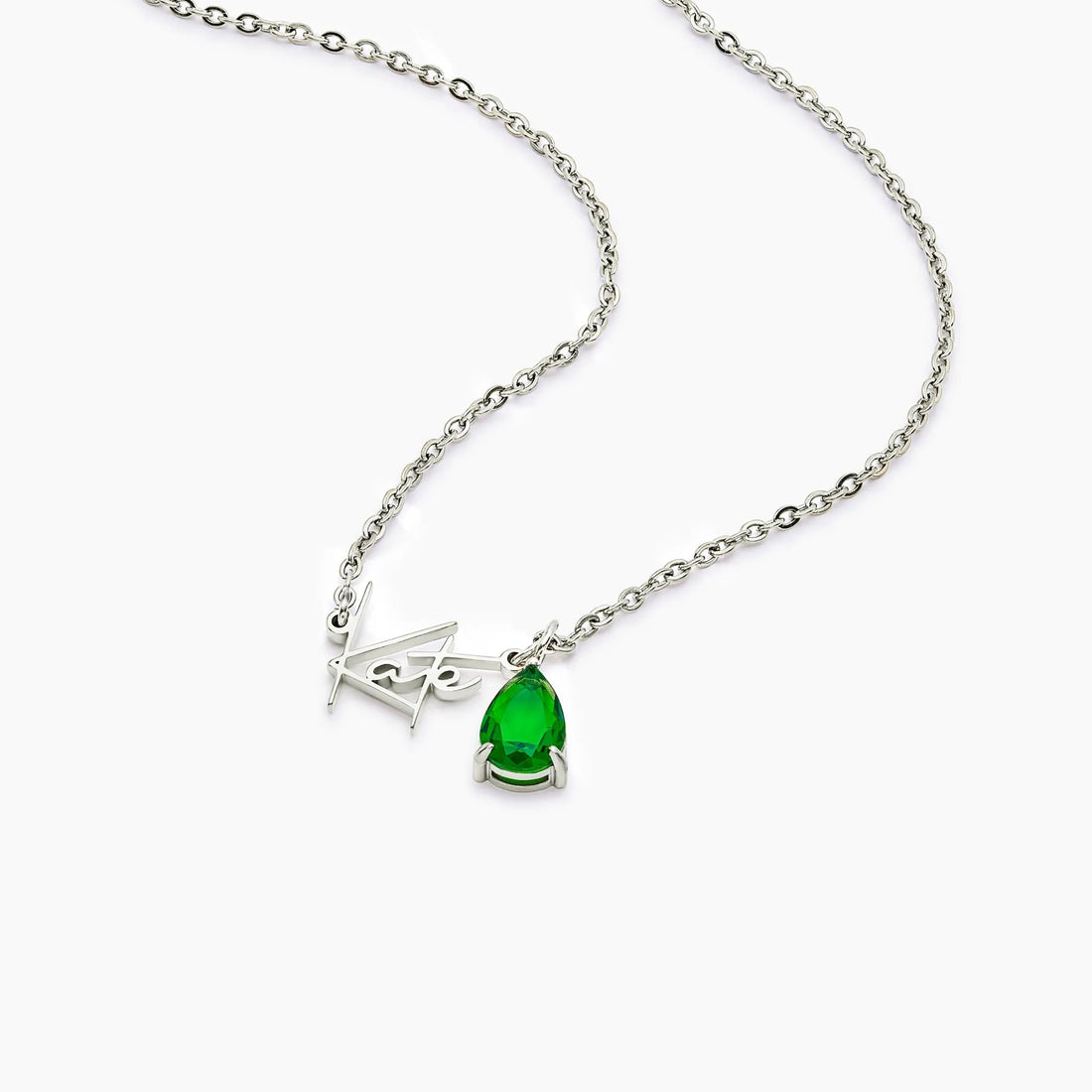 Signature Name Necklace with Birthstone