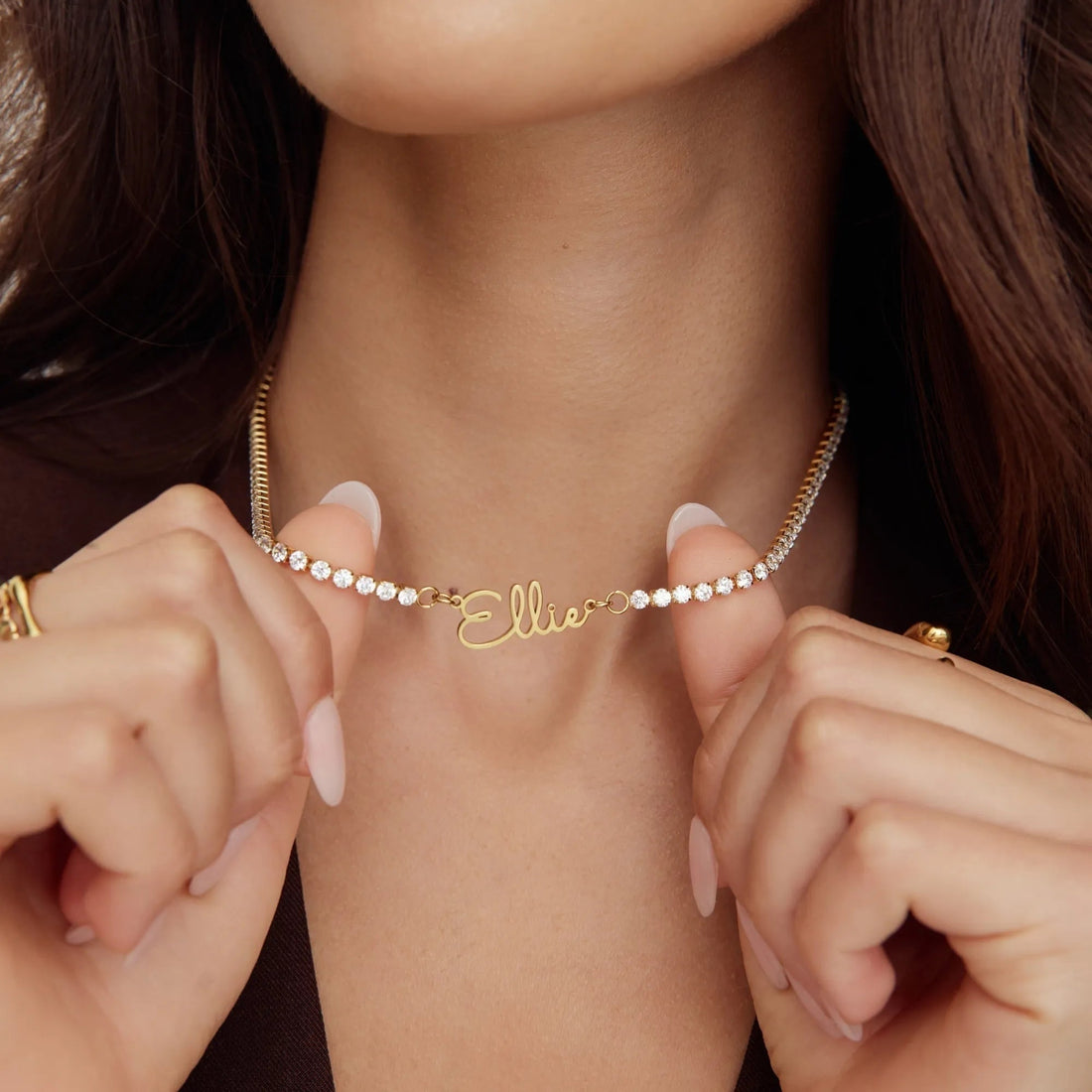 Signature Tennis-Style Name Necklace