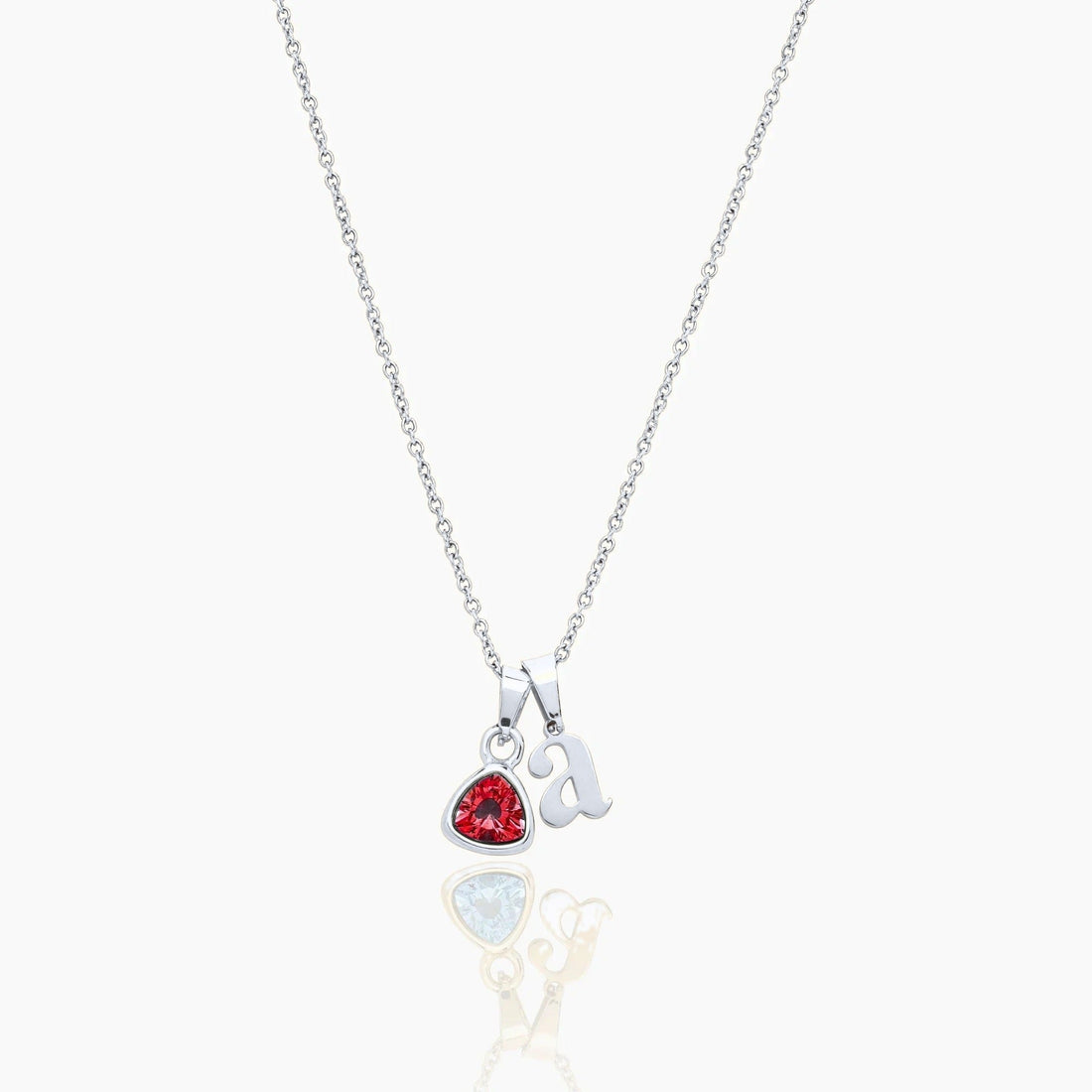 By Heart Initial and Birthstone Necklace