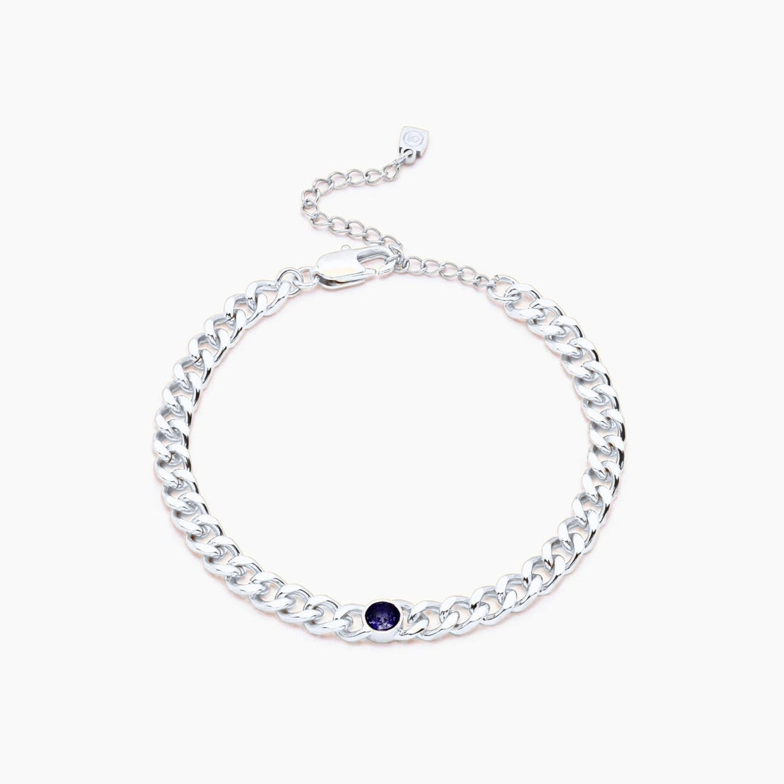 Curb Chain Bracelet with Birthstone