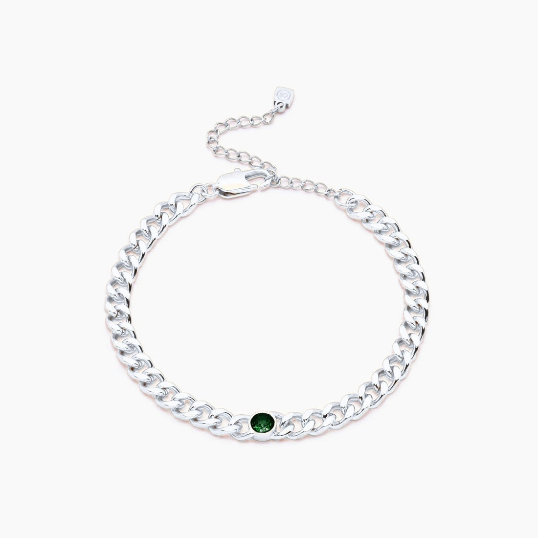 Curb Chain Bracelet with Birthstone