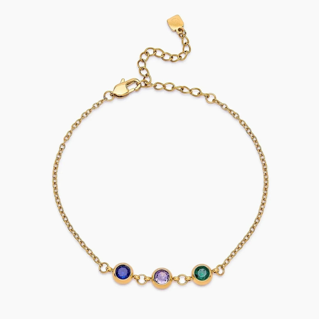 Personalized Bracelet with Multiple Birthstones