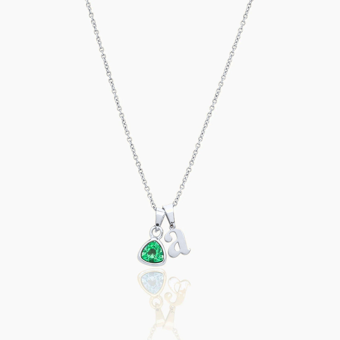 By Heart Initial and Birthstone Necklace