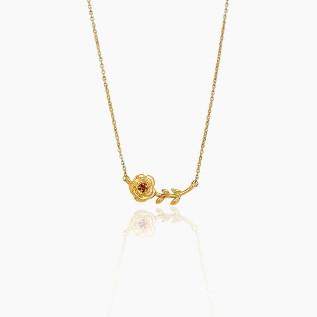 Delicate Necklace with Birth Flower