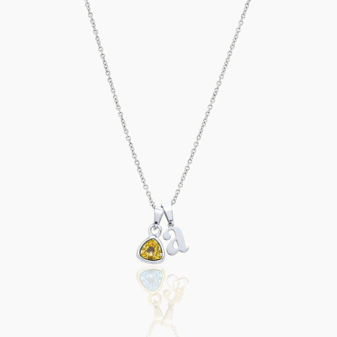 By Heart Initial and Birthstone Necklace