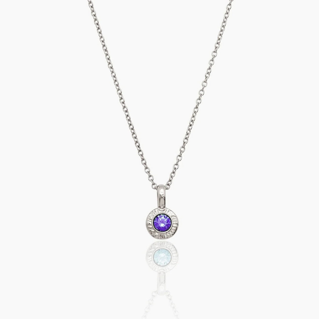 Necklace with Crushed Birthstone Pendant