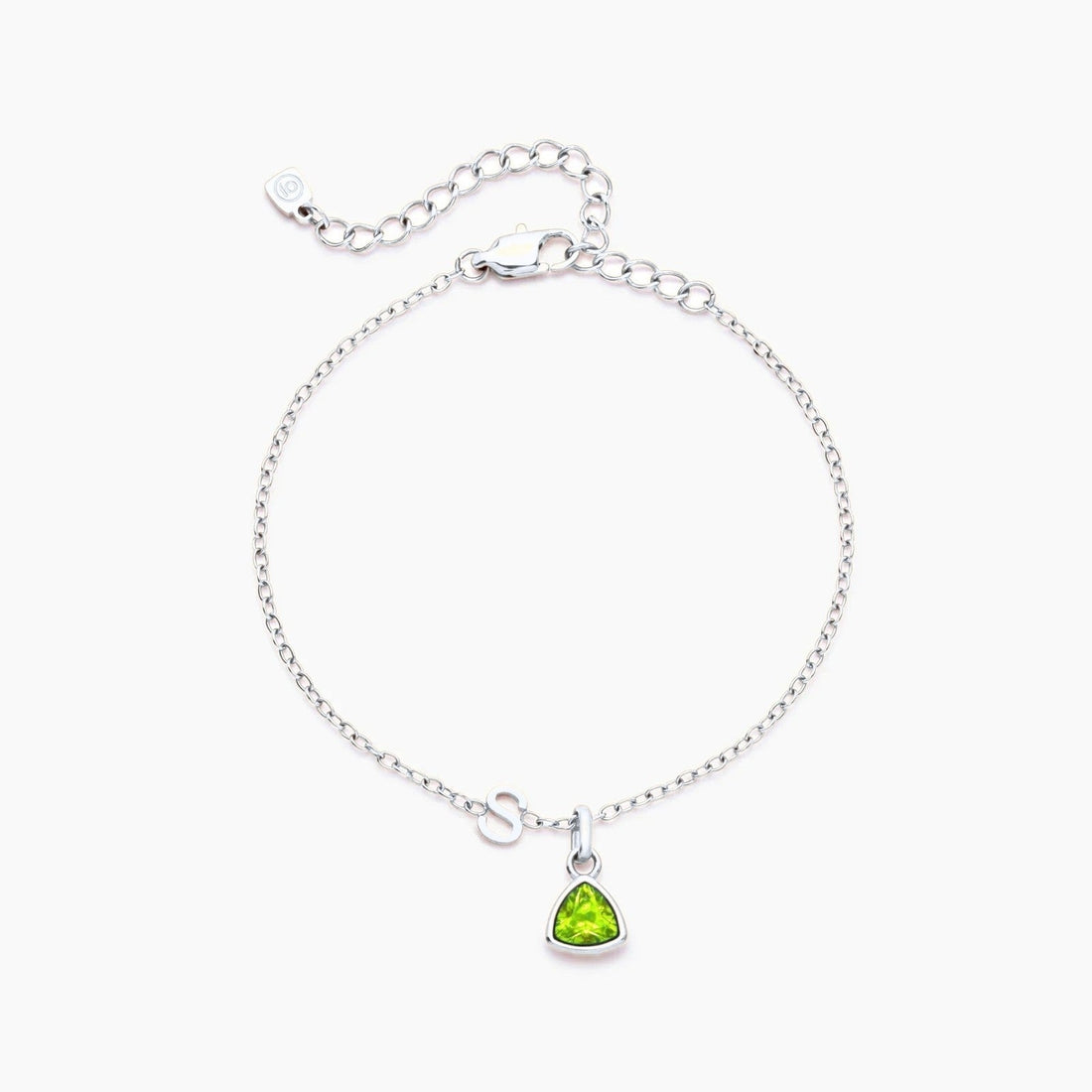 Charm Bracelet with Initial and Birthstone