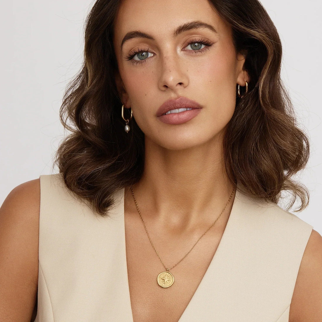 Gold Compass Necklace