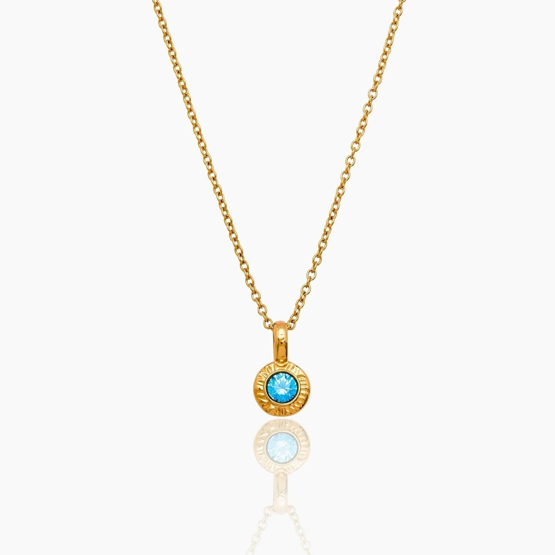 Necklace with Crushed Birthstone Pendant