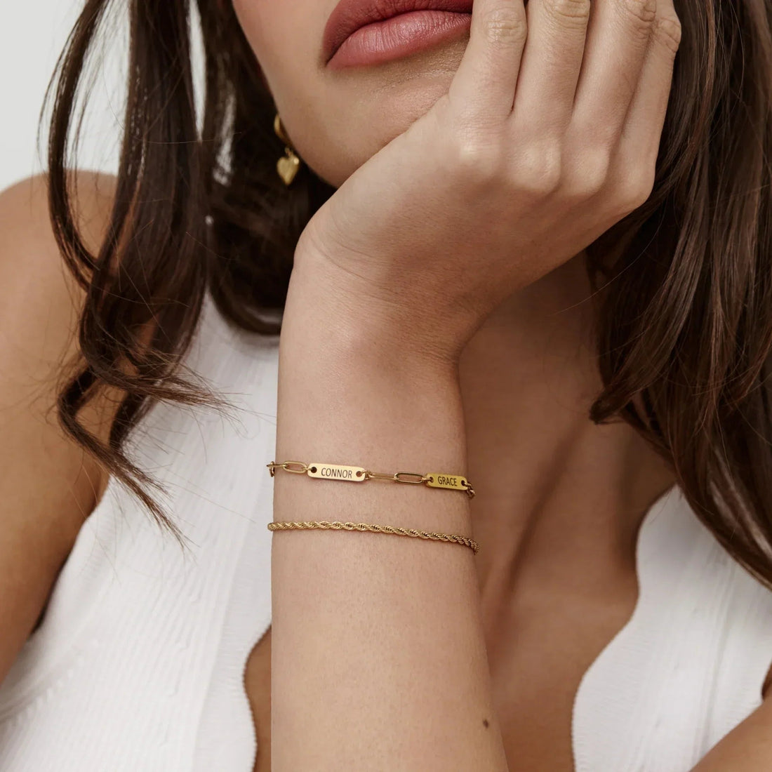 Paperclip Bracelet with Multiple Names