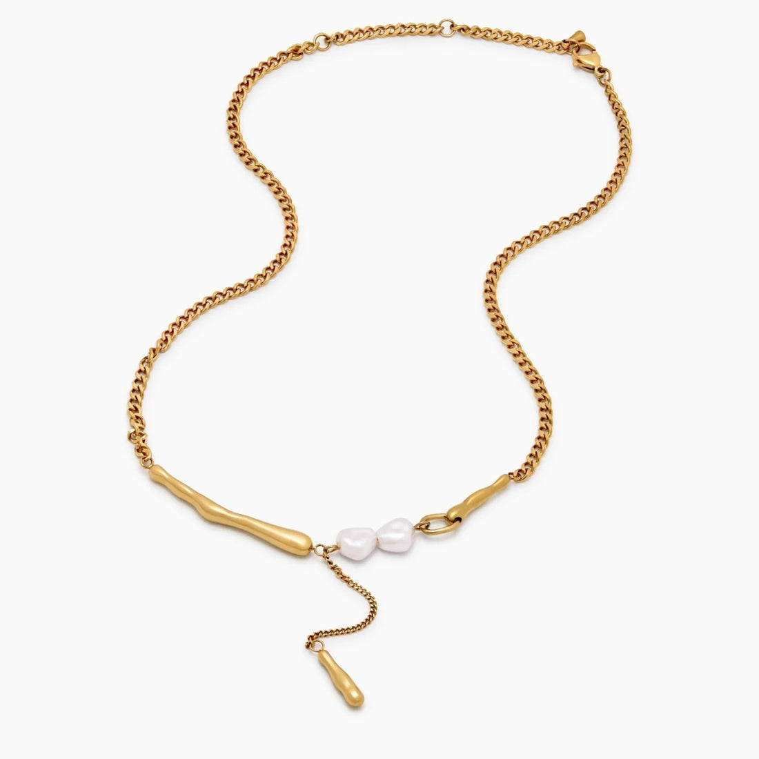 Elara Bar Pearl Necklace