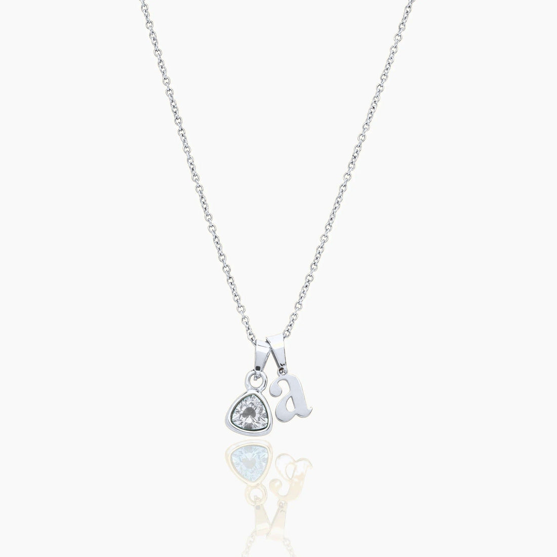 By Heart Initial and Birthstone Necklace