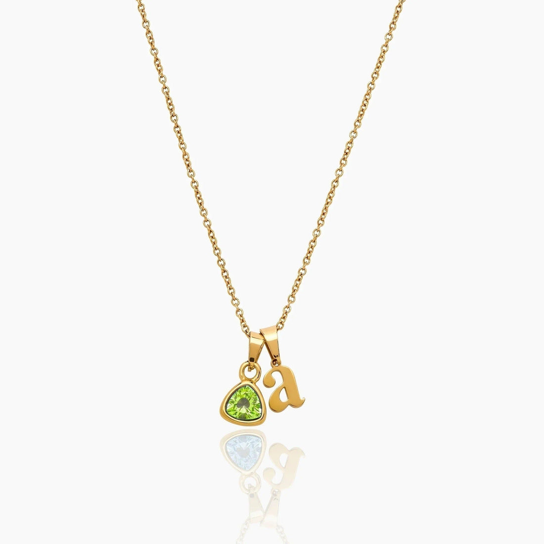 By Heart Initial and Birthstone Necklace