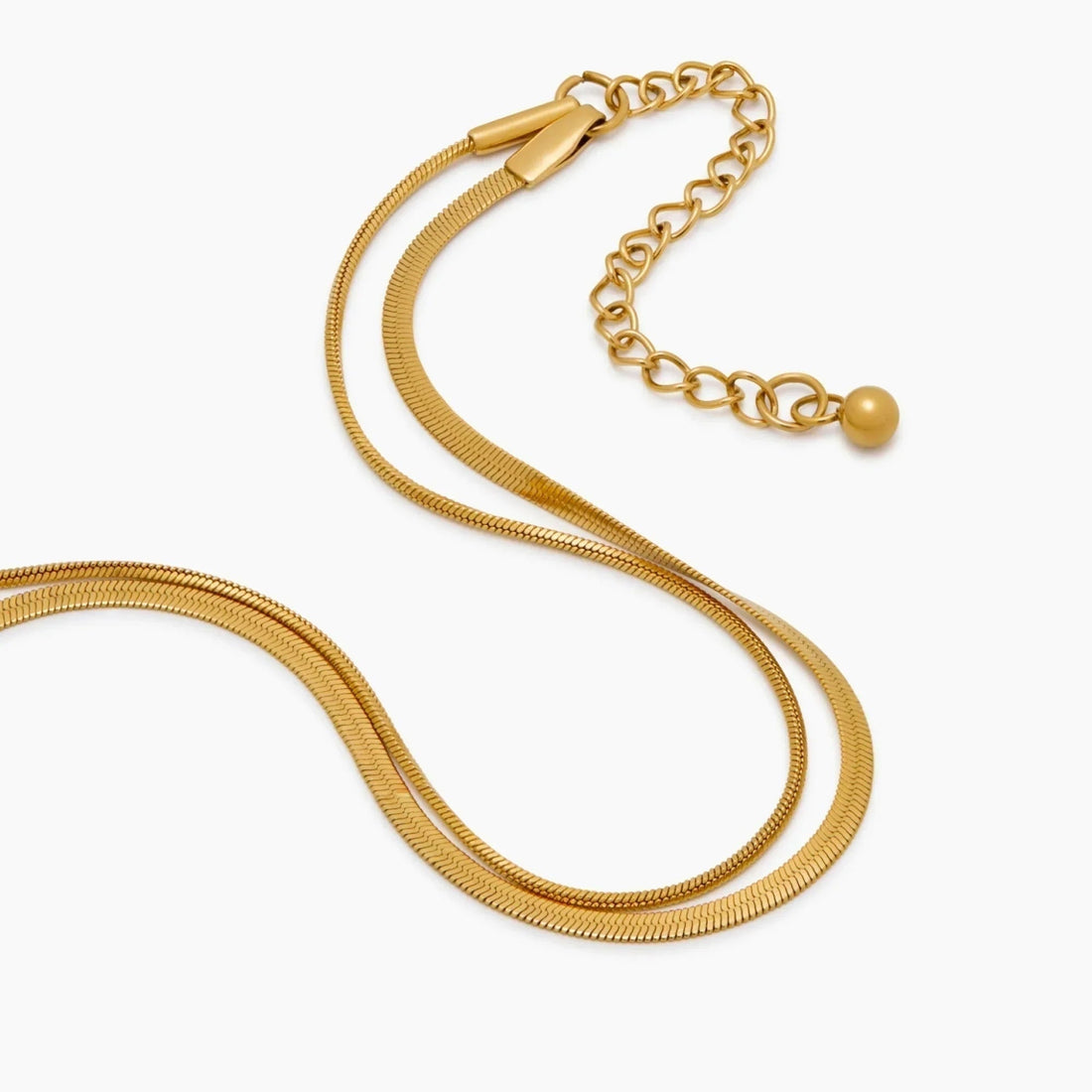 Layered Double Snake Chain Bracelet