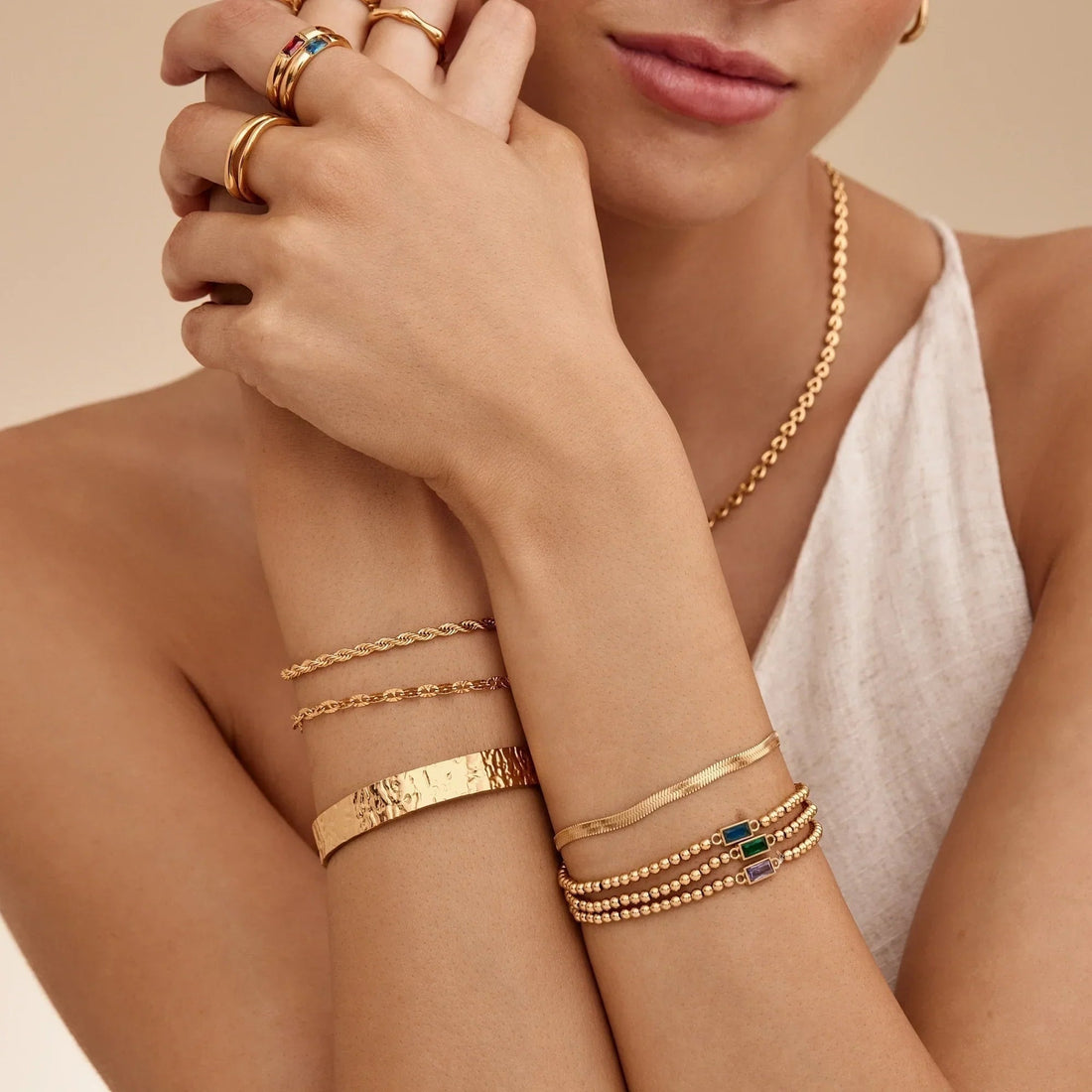 Bold Sequin Link Chain Bracelet