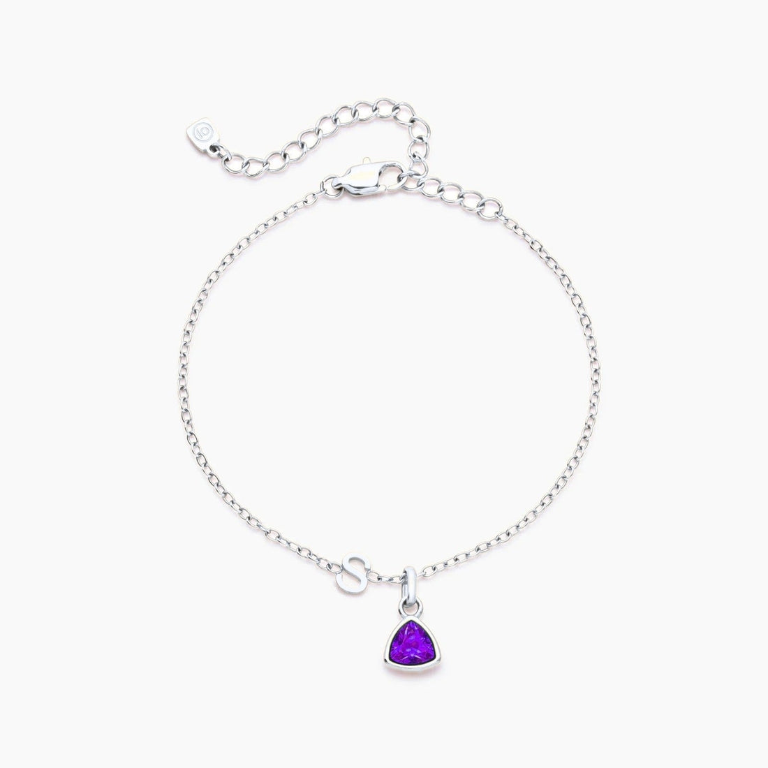 Charm Bracelet with Initial and Birthstone