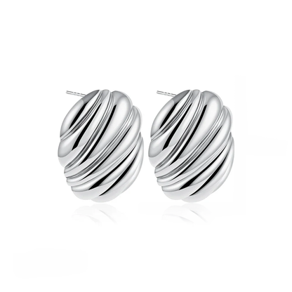 Vintage Round Oval Stainless Steel
