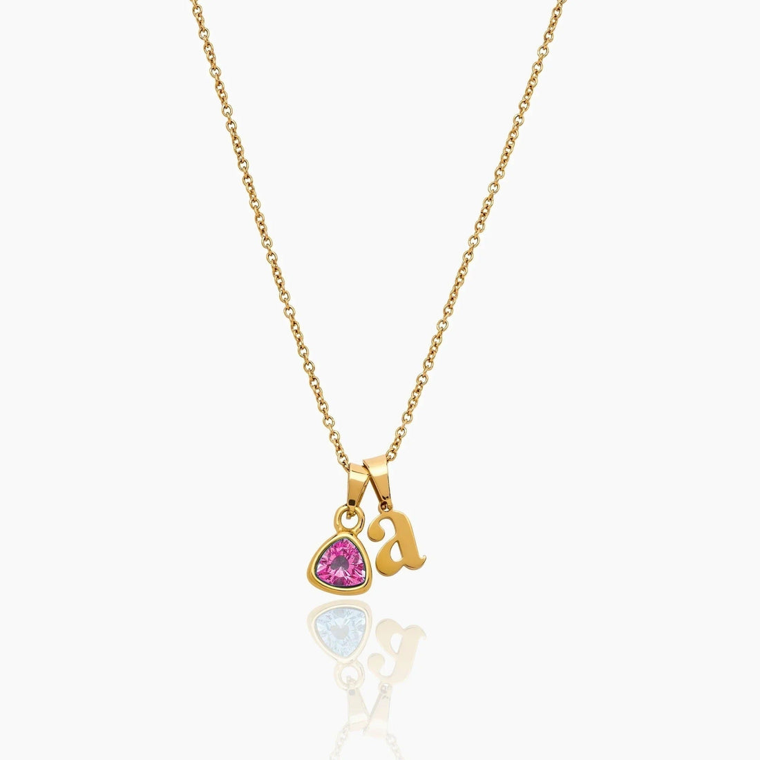 By Heart Initial and Birthstone Necklace
