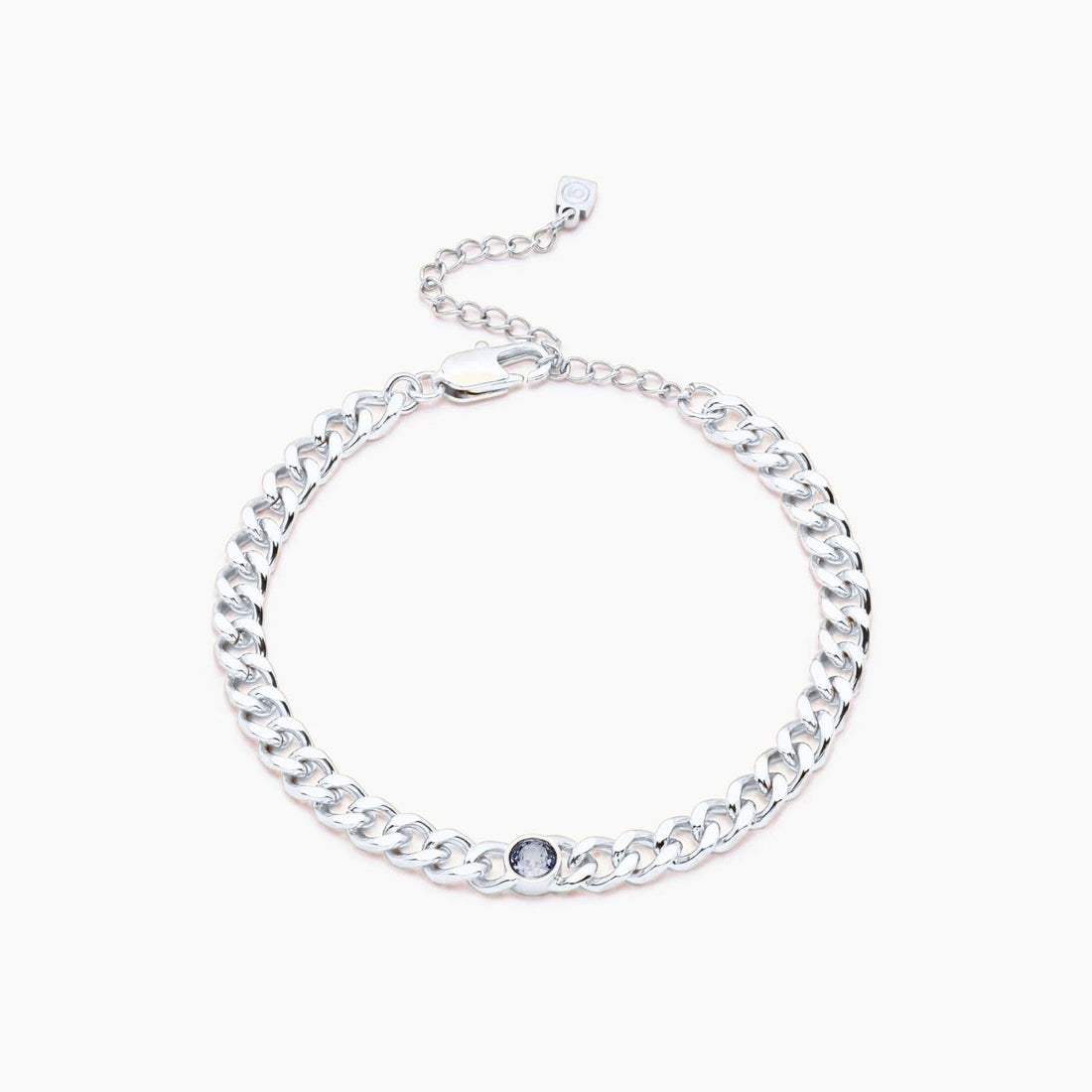 Curb Chain Bracelet with Birthstone