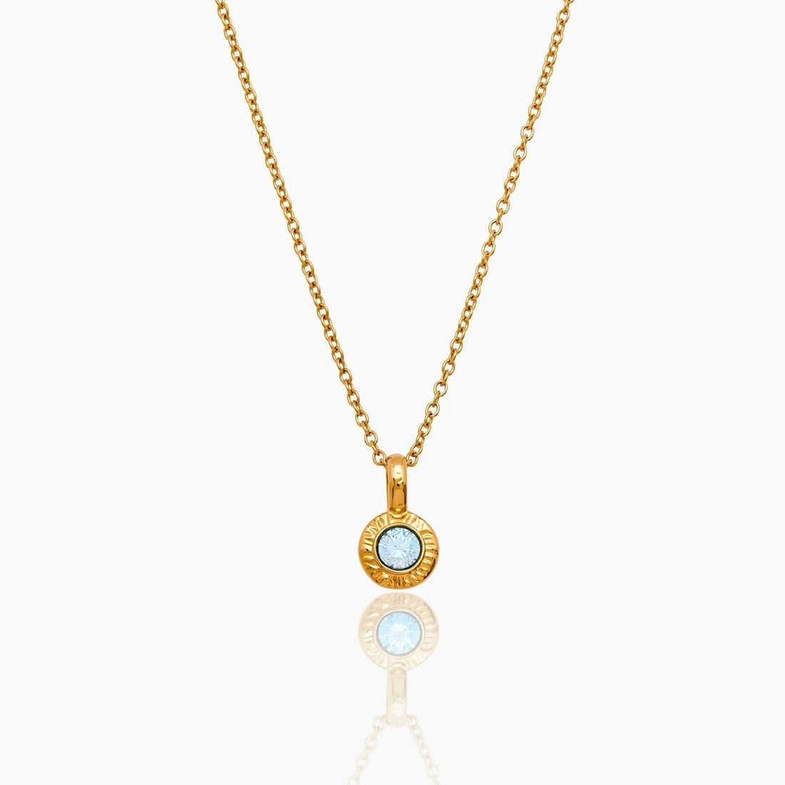 Necklace with Crushed Birthstone Pendant
