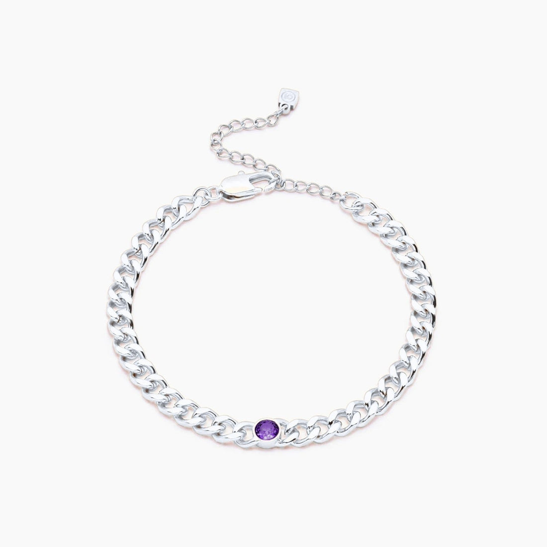 Curb Chain Bracelet with Birthstone