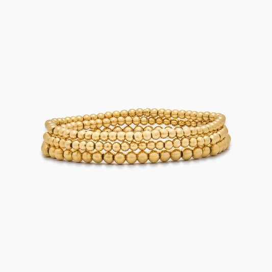 433 Bracelet Set with Gold Beads