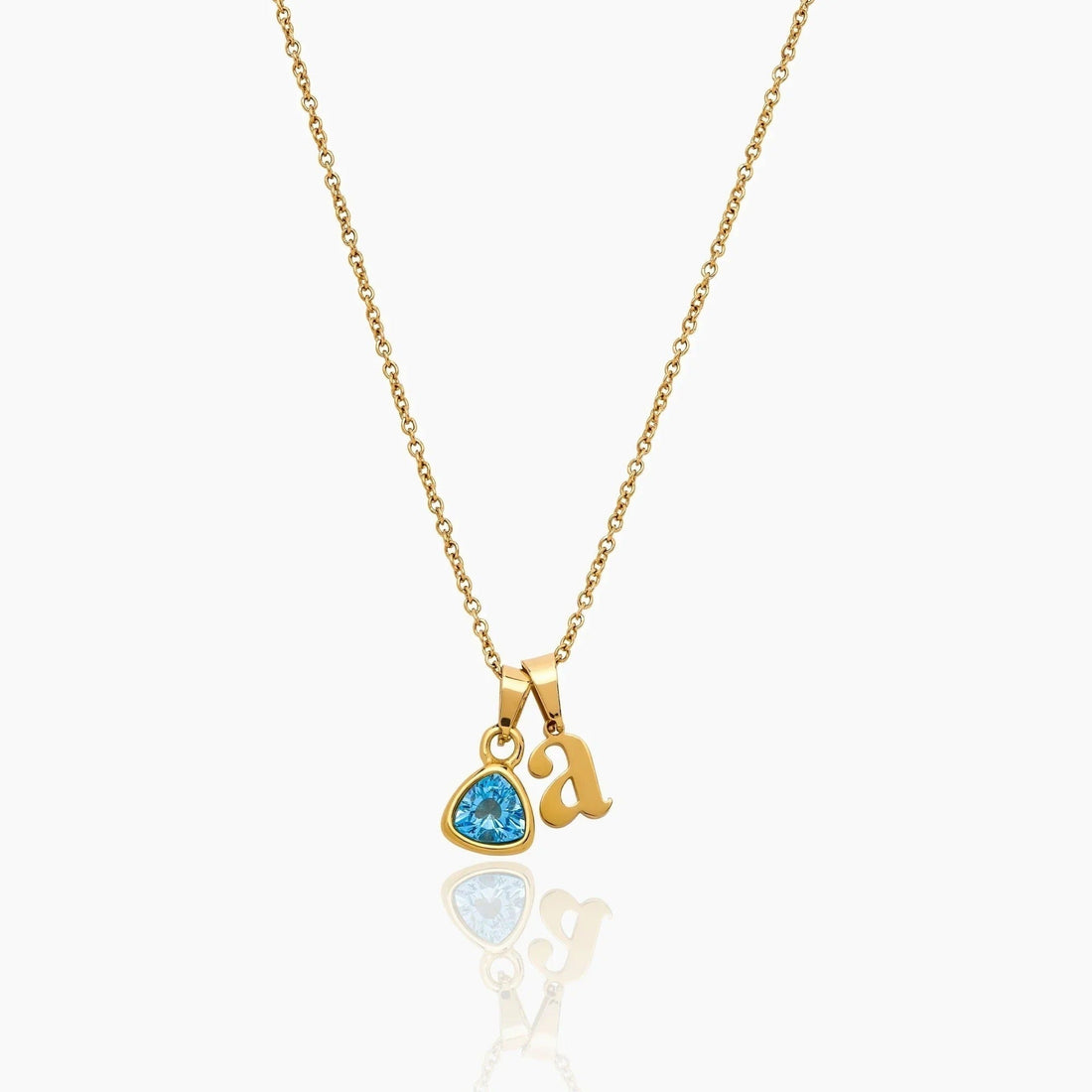 By Heart Initial and Birthstone Necklace