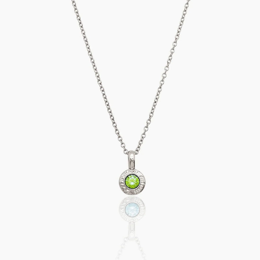 Necklace with Crushed Birthstone Pendant