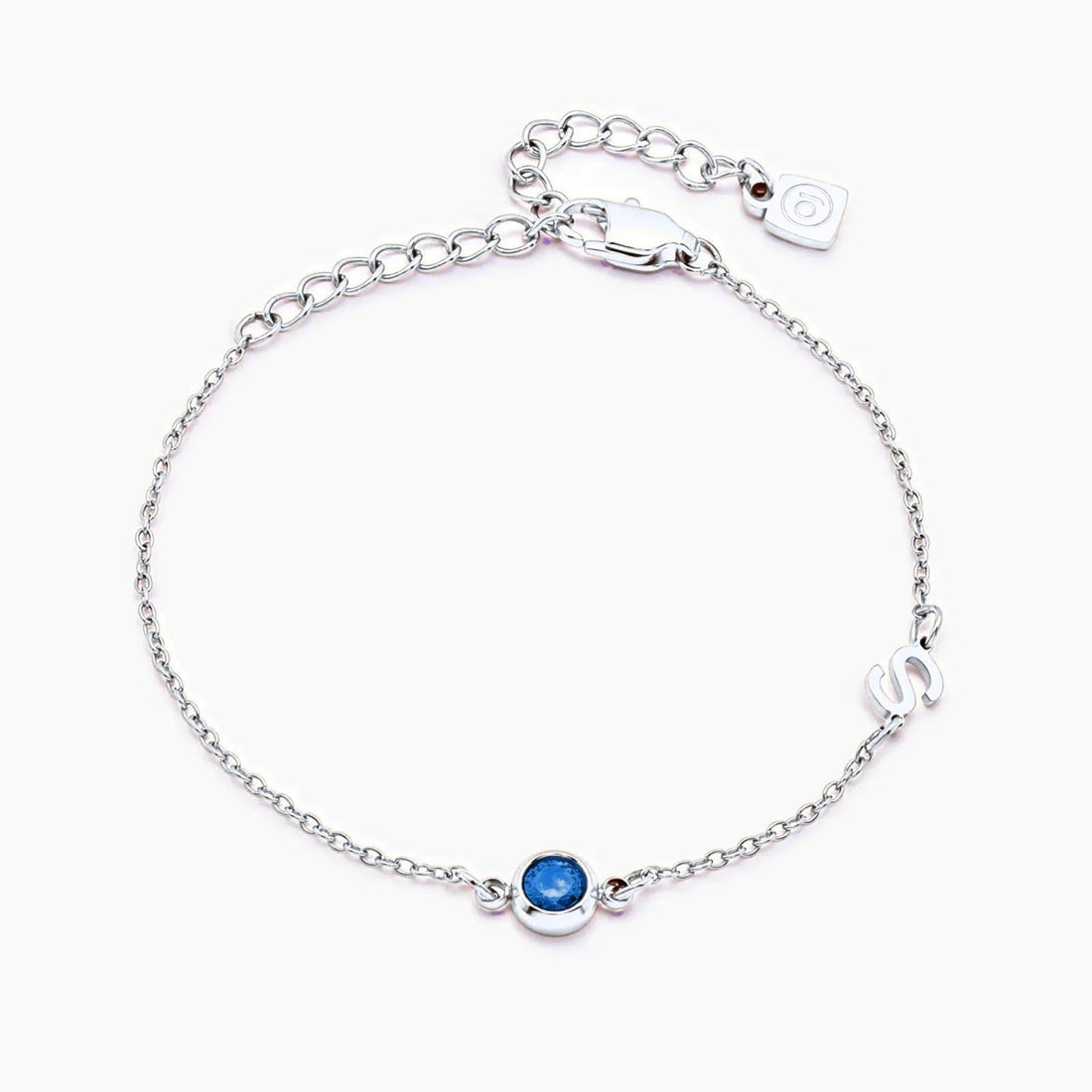 Bracelet with Initial and Birthstone