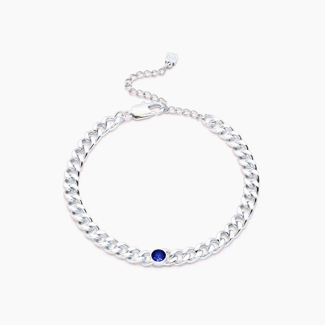Curb Chain Bracelet with Birthstone