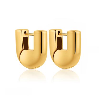 U-Shape Huggie Earrings