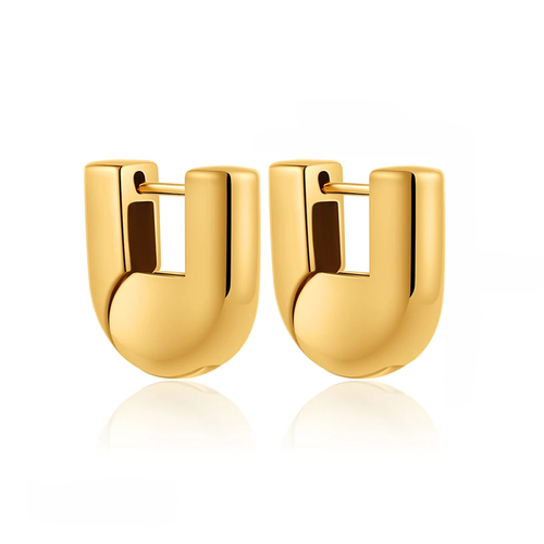 U-Shape Huggie Earrings