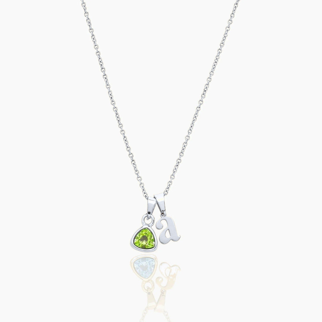 By Heart Initial and Birthstone Necklace