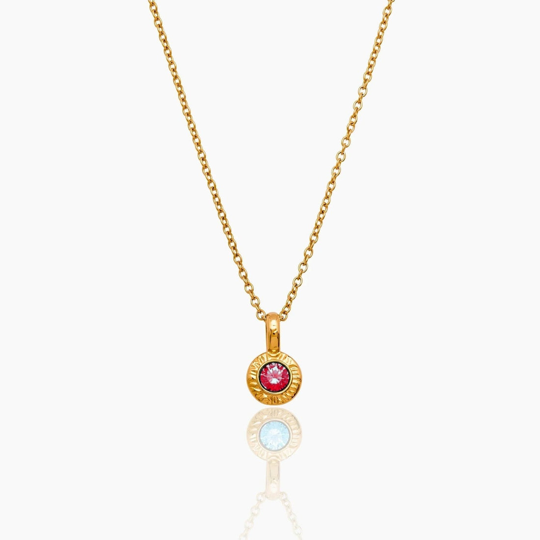 Necklace with Crushed Birthstone Pendant