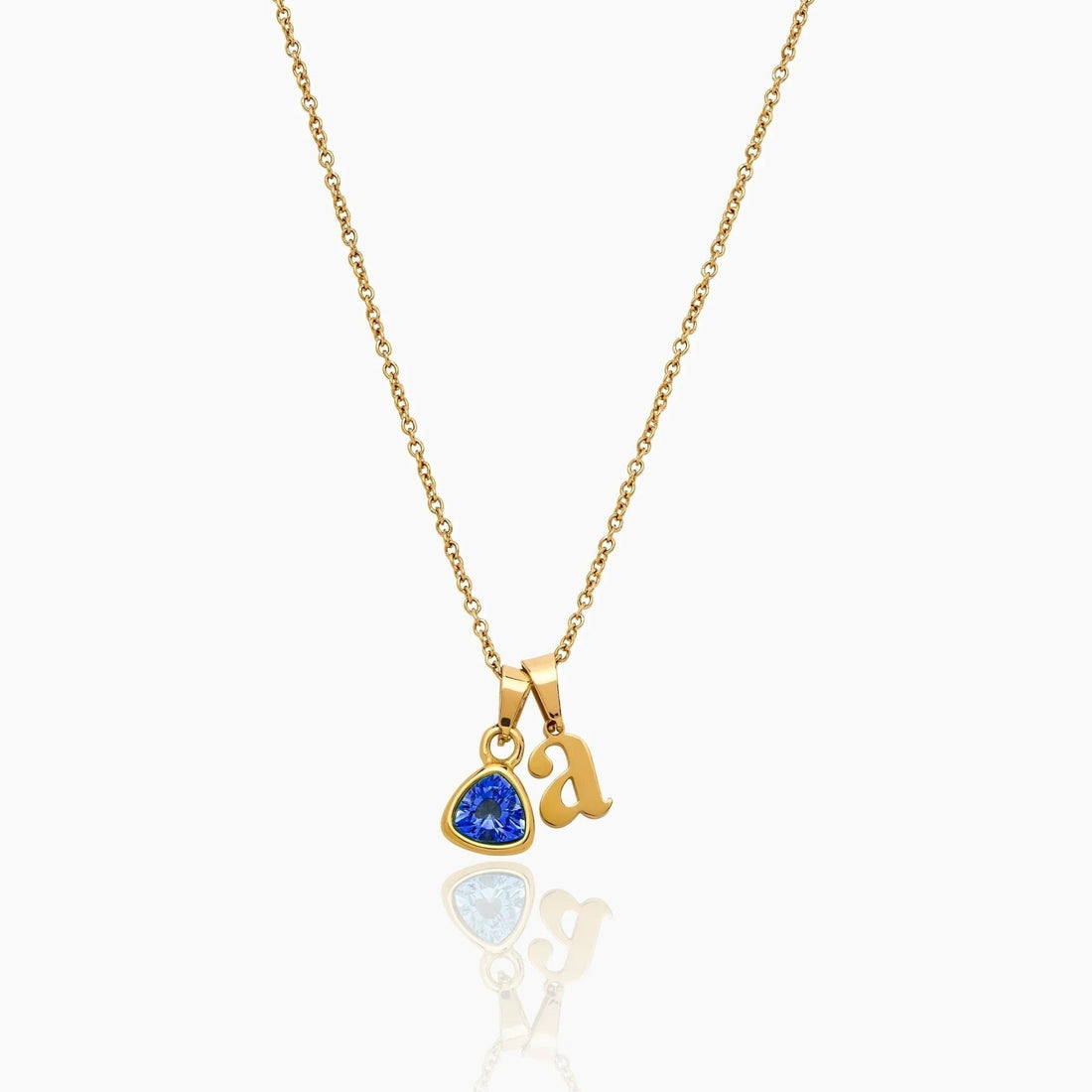 By Heart Initial and Birthstone Necklace