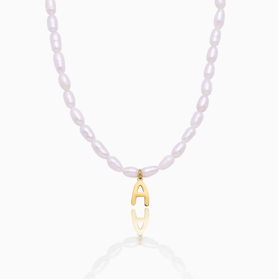 Pearl Necklace with Initial